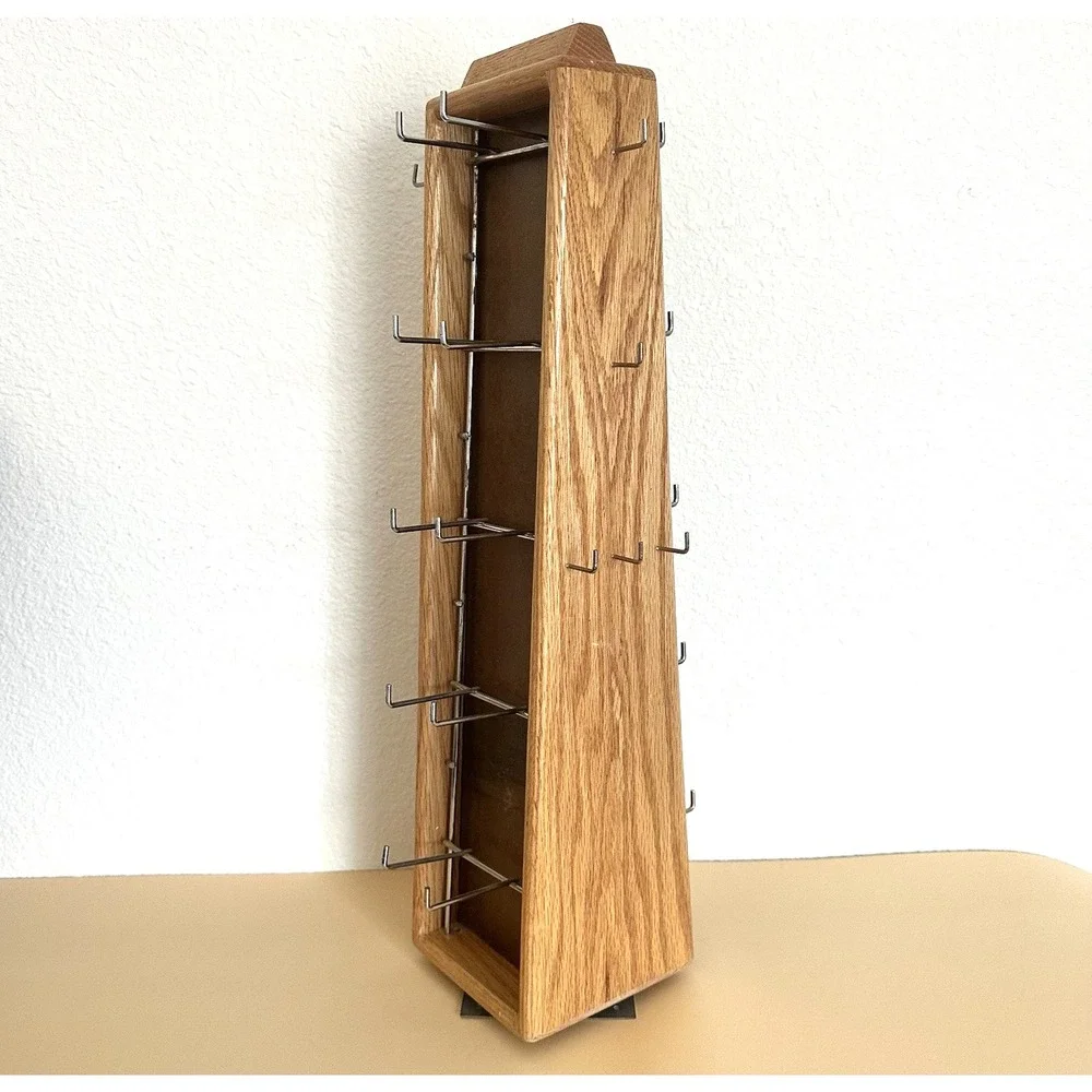 Wood Rotating Jewelry Display Stand 21.5